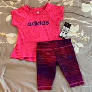 NWT 12 mo Girls Adidas outfit